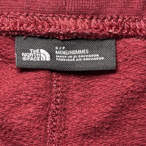The North Face Men's Small Heritage Patch Jogger Maroon Red Pocket Sweatpants - Picture 4 of 5